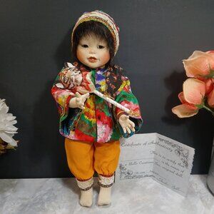 15" Porcelain Doll "Po-Sing" Vintage Yolanda Bello Creations w/COA LE #26 / 250